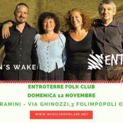 Domenica 12 Novembre all’ENTROTERRE FOLK CLUB la Grande Musica Celtica dei MORRIGAN’S WAKE