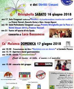 16 17 Giugno 2018 A Brisighella la Festa della Pace