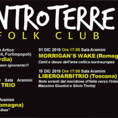 31 Ottobre – 15 Dicembre 2019 ENTROTERRE FOLK CLUB – Tutto il programma