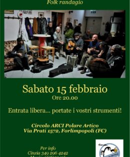 Sabato 15 febbraio – Folk Randagio – Session al Circolo Polare Artico di san Pietro ai Prati (Forlimpopoli)